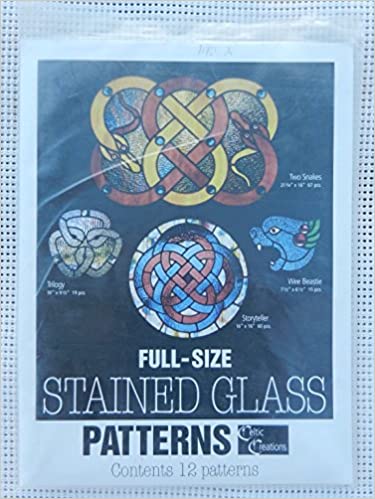 12 Full-Size Stained Glass Patterns - Celtic Creations by Sunlight Studios 