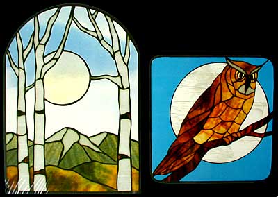 CKE-108 Winter Aspens, Great Horned Owl (Stained Glass Full Size Patterns)