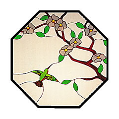 CKE-10 Dogwood and Hummingbird (Stained Glass Full Size Patterns)