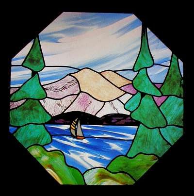 CKE-11 Lake Scene (Stained Glass Patterns)