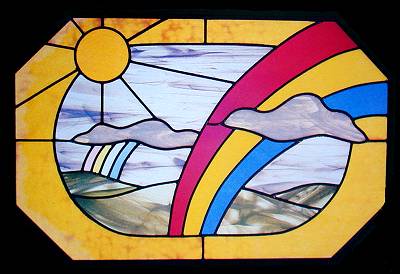 CKE-14 Double Rainbow ( Stained Glass Full Size Patterns)