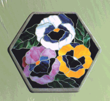 CKE-188 Pansy Faces (Stained Glass Mosaic Patterns)