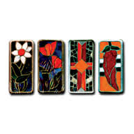 CKE-197 Aztec Compass/Red Pepper/daisy/Poppy (Mosaics Stepping Stone Stained Glass Patterns)