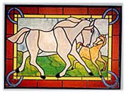CKE-24 Mare And Foal (Stained Glass Full Size Patterns)