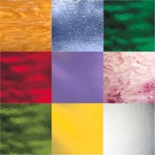 Spectrum Stained Glass Variety Pack - 8- Sheets 8INx8IN